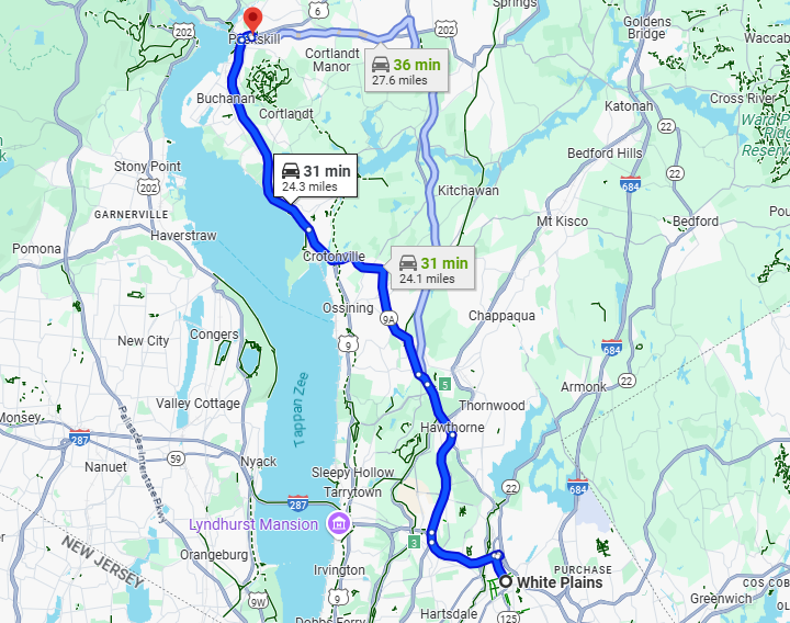 via NY-9A N and US-9 N