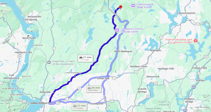 Valley Greens to Putnam County, NY